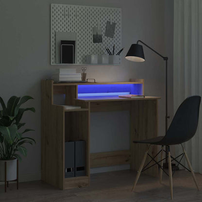 vidaXL Desk with Shelf Artisan Oak 97 x 45 x 90 cm Engineered Wood