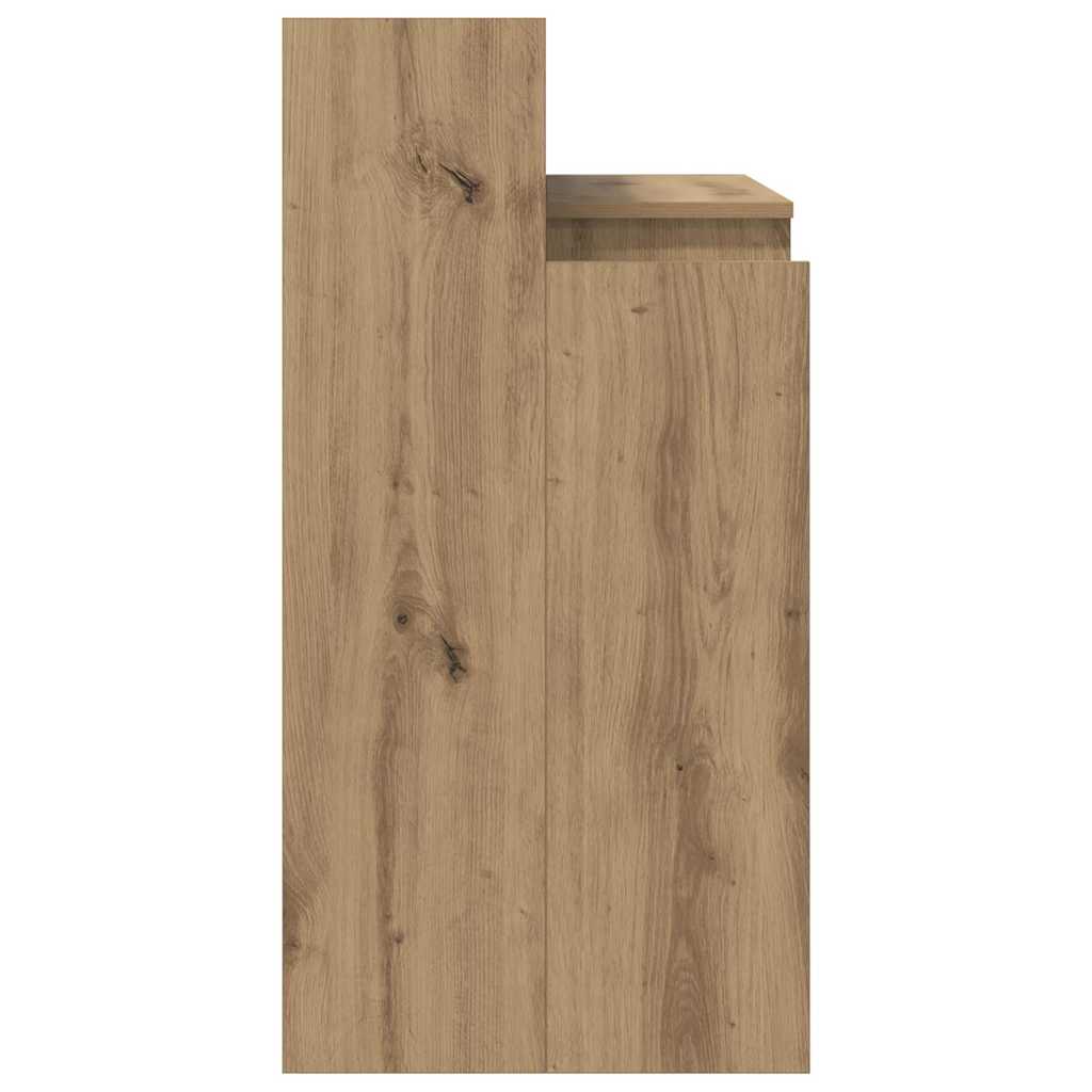 vidaXL Desk with Shelf Artisan Oak 97 x 45 x 90 cm Engineered Wood