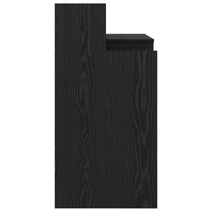 vidaXL Desk with Shelf Black Oak 97 x 45 x 90 cm Engineered Wood