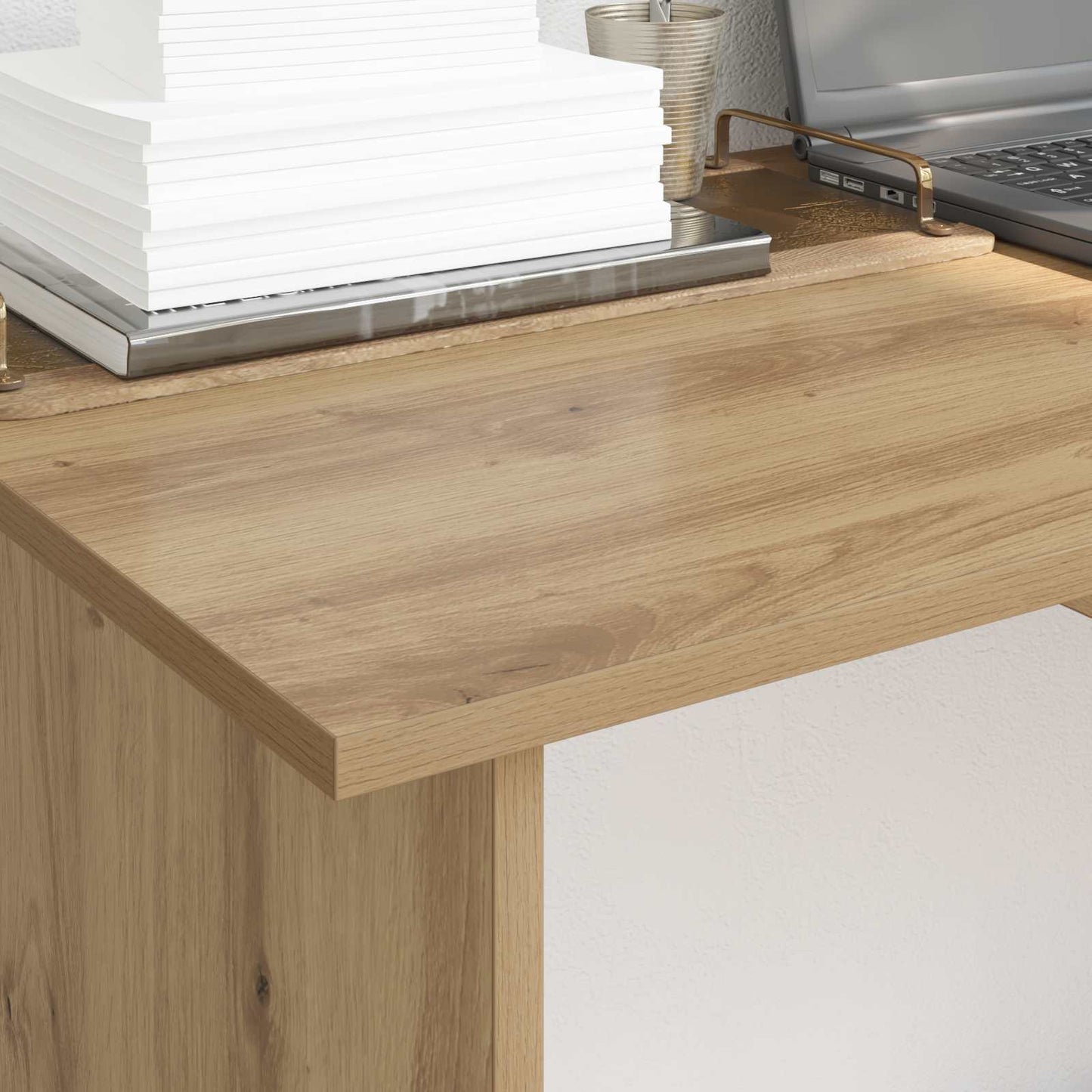 vidaXL Desk with Drawer Artisan Oak 100 x 50 x 76 cm Engineered Wood