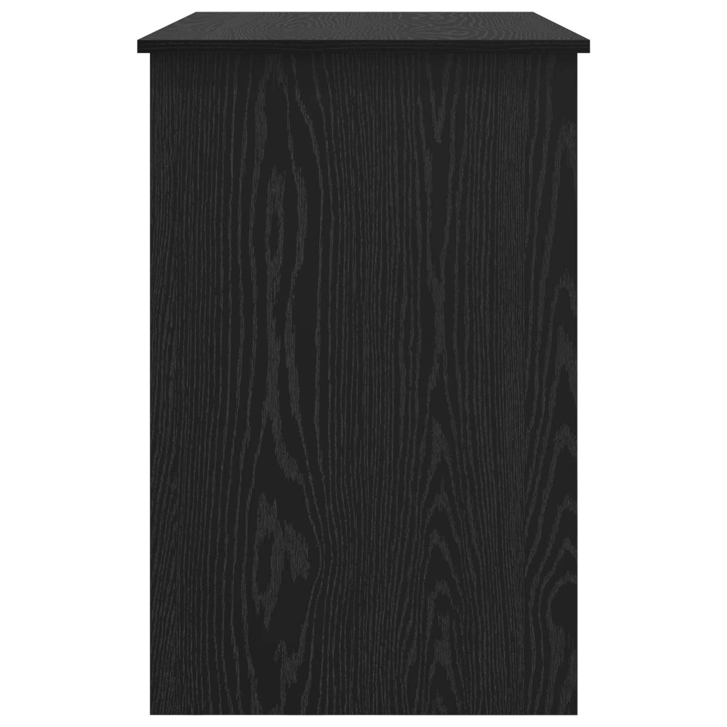 vidaXL Desk with Drawer Black Oak 100 x 50 x 76 cm Engineered Wood