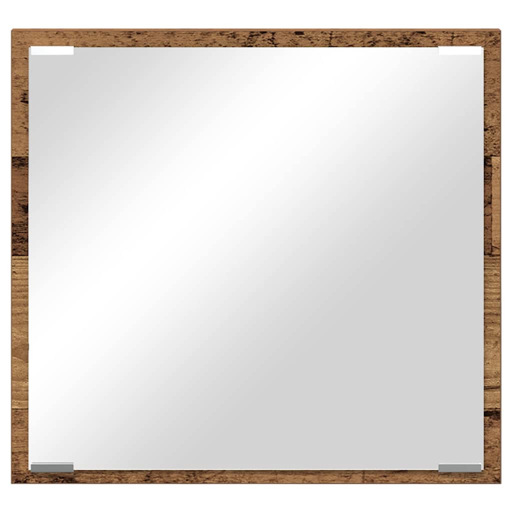vidaXL LED Bathroom Mirror Old Wood 40 x 37 x 8.5 cm Engineered Wood