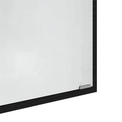 vidaXL LED Bathroom Mirror Black Oak 40 x 37 x 8.5 cm Engineered Wood