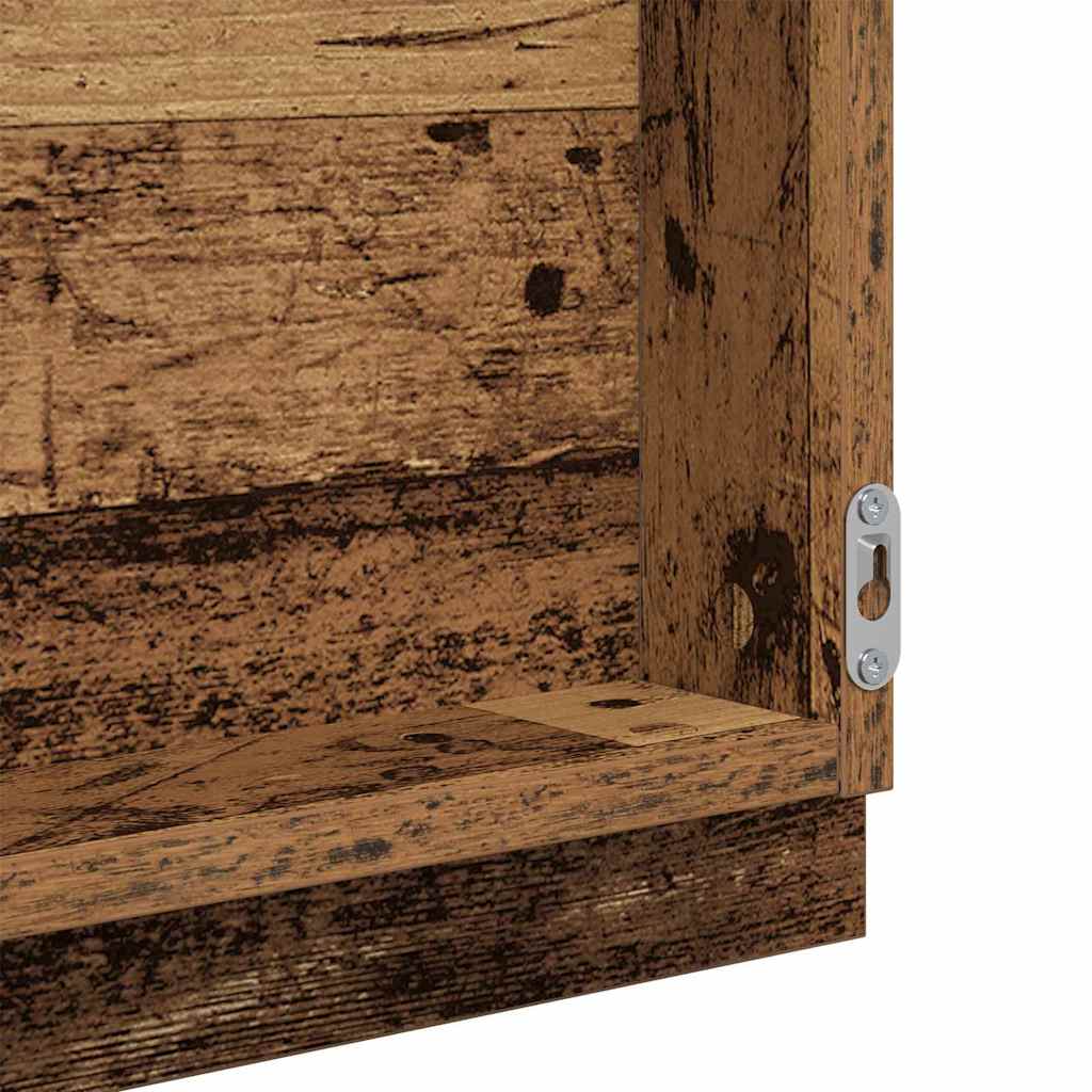vidaXL Mirror Wall-mounted Old Wood 90 x 8.5 x 37 cm Engineered Wood