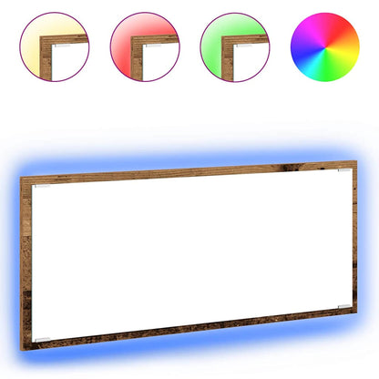 vidaXL Mirror Wall-mounted Old Wood 90 x 8.5 x 37 cm Engineered Wood