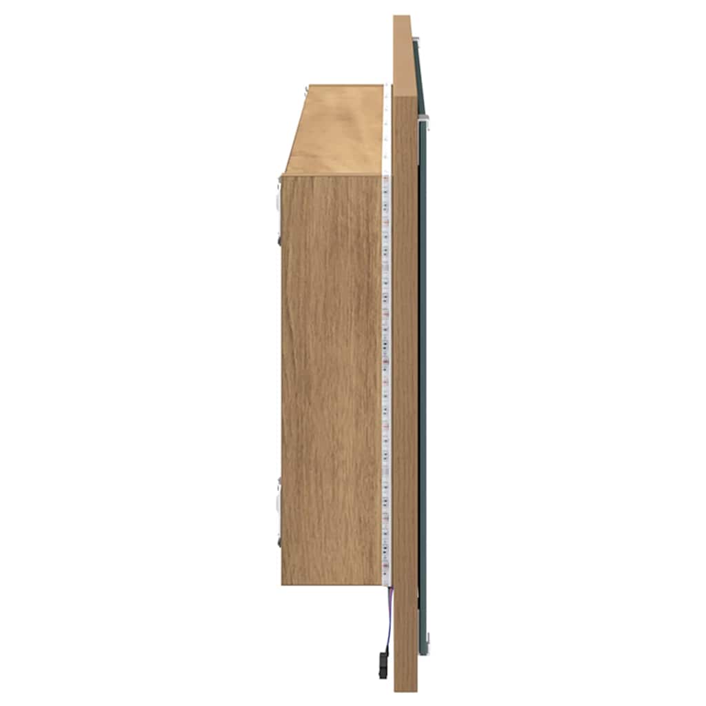 vidaXL Mirror Artisan Oak 90 x 8.5 x 37 cm Engineered Wood
