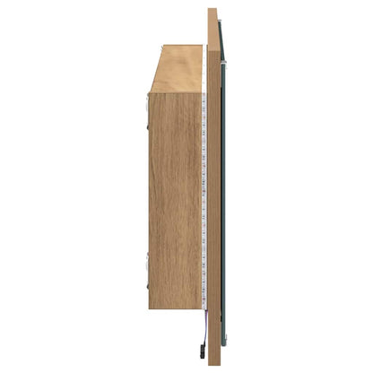 vidaXL Mirror Artisan Oak 90 x 8.5 x 37 cm Engineered Wood