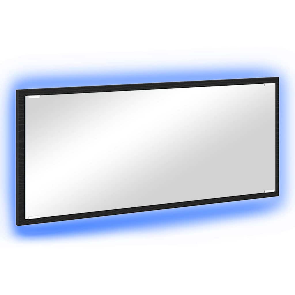 vidaXL Mirror Black Oak 90 x 8.5 x 37 cm Engineered Wood