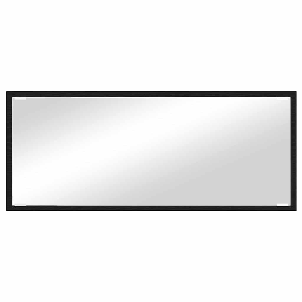 vidaXL Mirror Wall-mounted Black Oak 90 x 8.5 x 37 cm Engineered Wood
