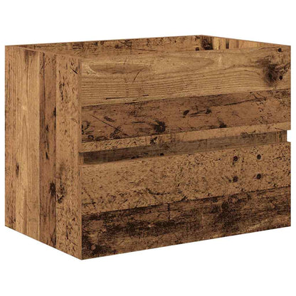 vidaXL Bathroom Furniture Set 2 pcs Old Wood Engineered Wood and Metal