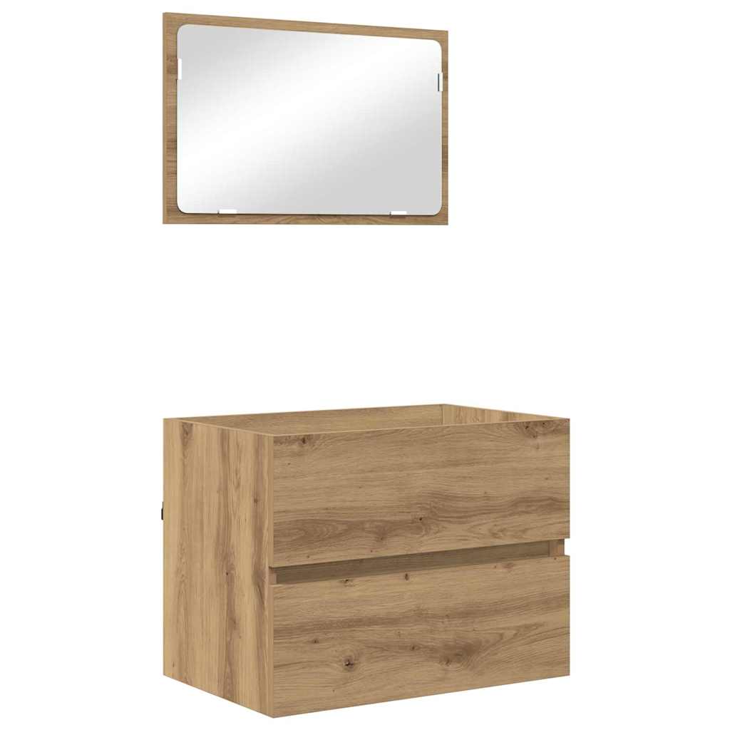 vidaXL Bathroom Furniture Set with Drawer 2 pcs Artisan Oak