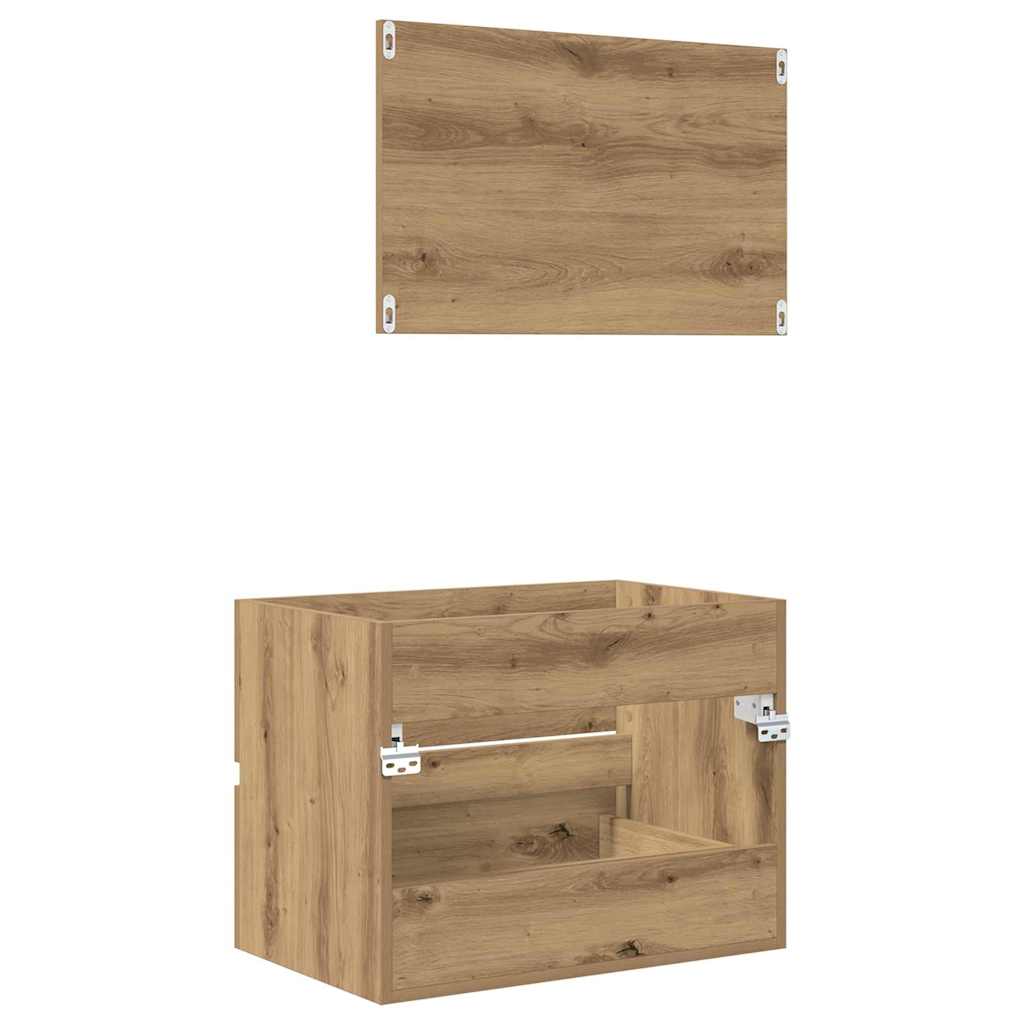 vidaXL Bathroom Furniture Set with Drawer 2 pcs Artisan Oak