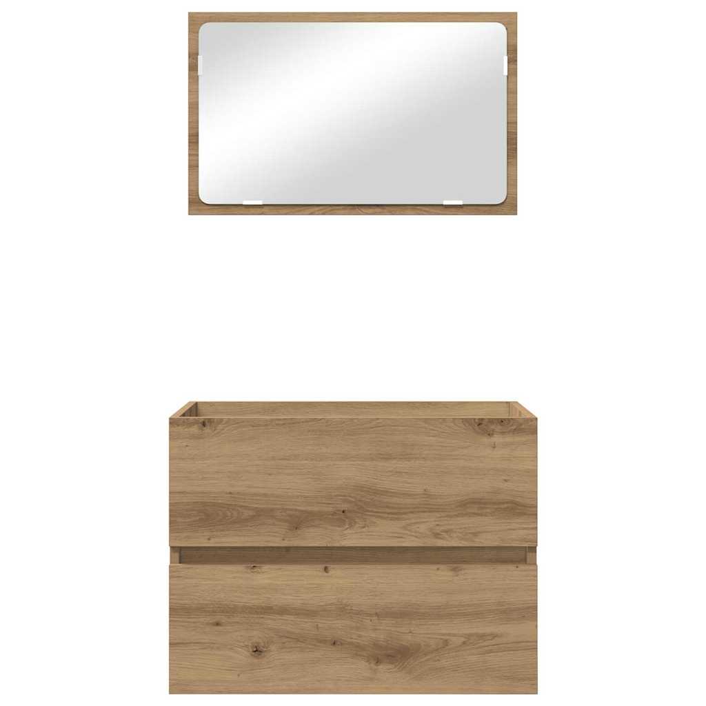 vidaXL Bathroom Furniture Set with Drawer 2 pcs Artisan Oak