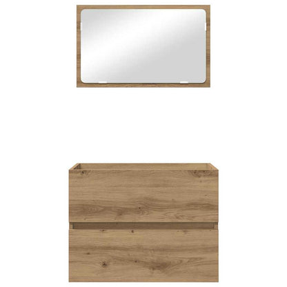 vidaXL Bathroom Furniture Set with Drawer 2 pcs Artisan Oak