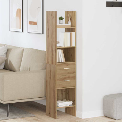 vidaXL Book Cabinet 2-Tier 40 x 35 x 180 cm Engineered wood