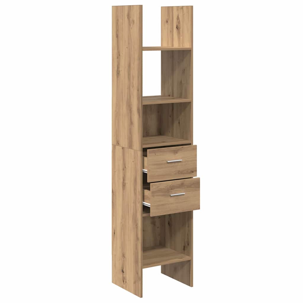 vidaXL Book Cabinet 2-Tier 40 x 35 x 180 cm Engineered wood