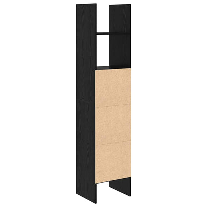 vidaXL Book Cabinet Black oak 40 x 35 x 180 cm Engineered wood