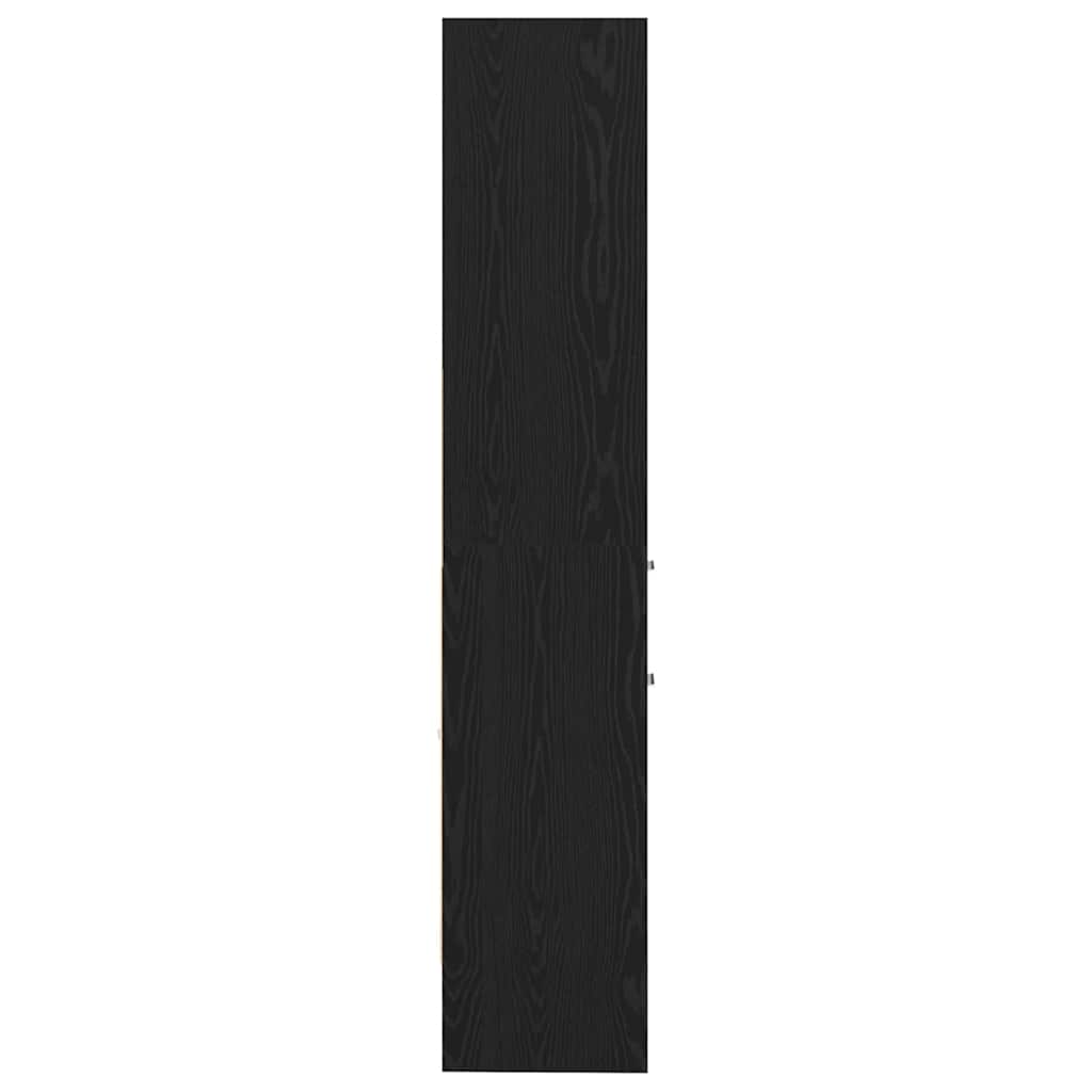 vidaXL Book Cabinet Black oak 40 x 35 x 180 cm Engineered wood