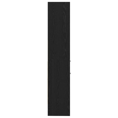 vidaXL Book Cabinet Black oak 40 x 35 x 180 cm Engineered wood