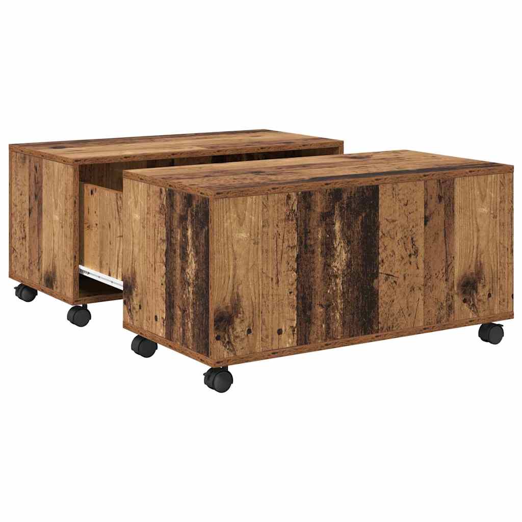 vidaXL Coffee Table Old Wood 75 x 75 x 38 cm Engineered Wood