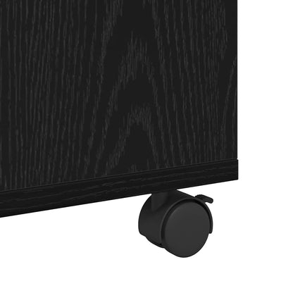 vidaXL Coffee Table Black Oak 75 x 75 x 38 cm Engineered Wood