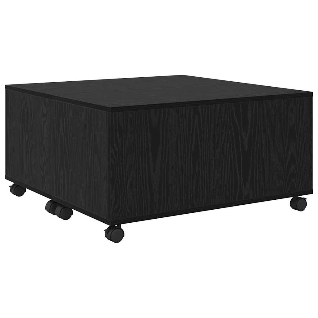 vidaXL Coffee Table Black Oak 75 x 75 x 38 cm Engineered Wood