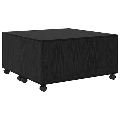 vidaXL Coffee Table Black Oak 75 x 75 x 38 cm Engineered Wood