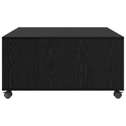 vidaXL Coffee Table Black Oak 75 x 75 x 38 cm Engineered Wood