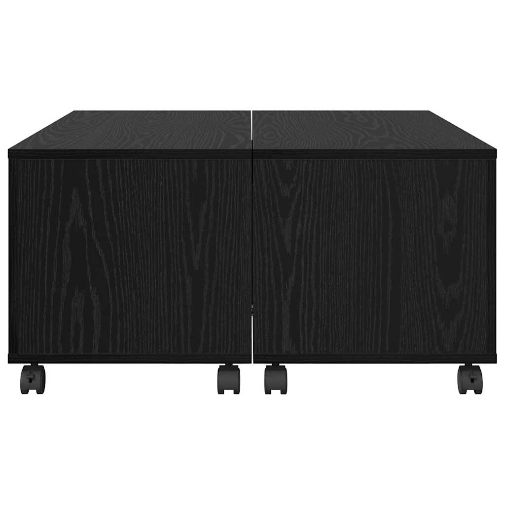 vidaXL Coffee Table Black Oak 75 x 75 x 38 cm Engineered Wood
