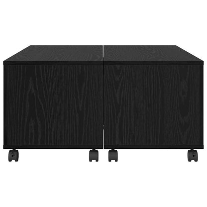 vidaXL Coffee Table Black Oak 75 x 75 x 38 cm Engineered Wood