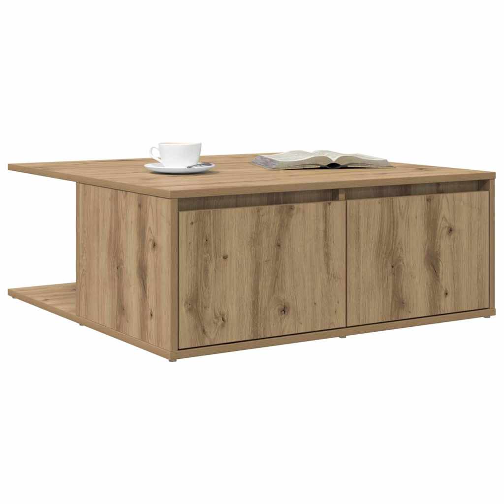 vidaXL Coffee Table Artisan Oak 80 x 80 x 31.5 cm Engineered Wood