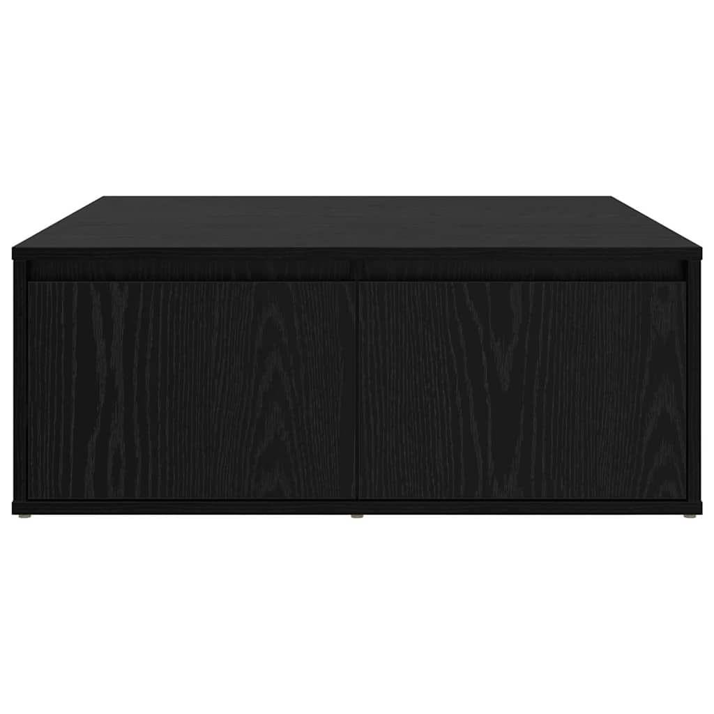 vidaXL Coffee Table Black oak 80 x 80 x 31 cm Engineered wood