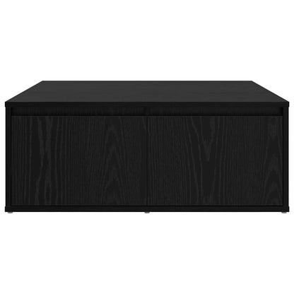vidaXL Coffee Table Black oak 80 x 80 x 31 cm Engineered wood