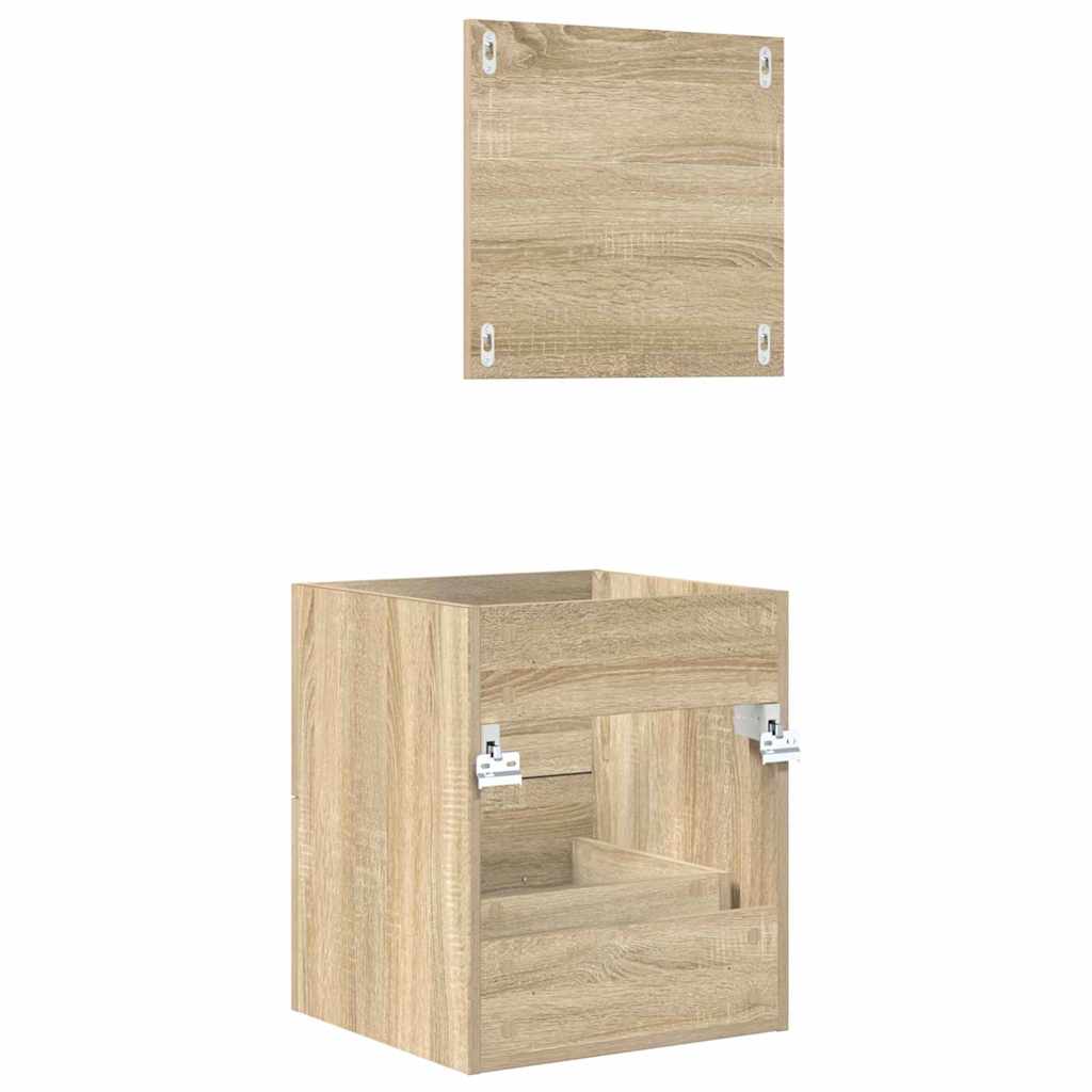 vidaXL Bathroom Furniture Set with Drawer Brown 41 x 38.5 x 48 cm