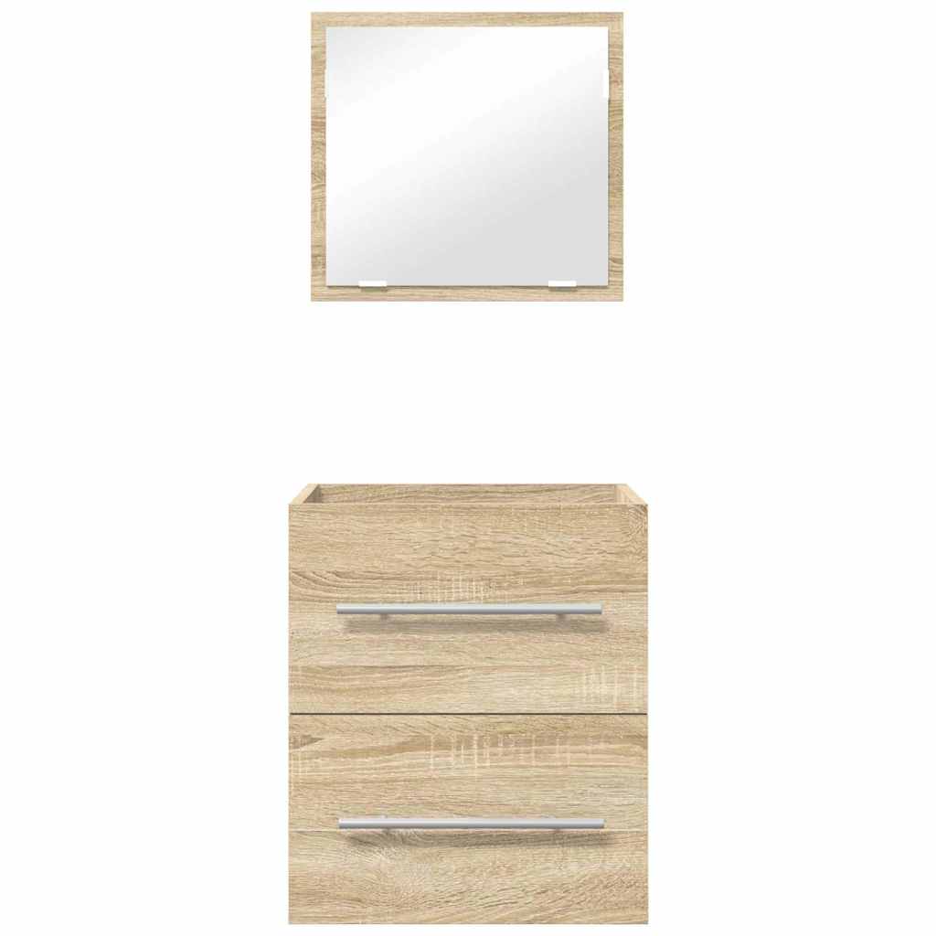 vidaXL Bathroom Furniture Set with Drawer Brown 41 x 38.5 x 48 cm