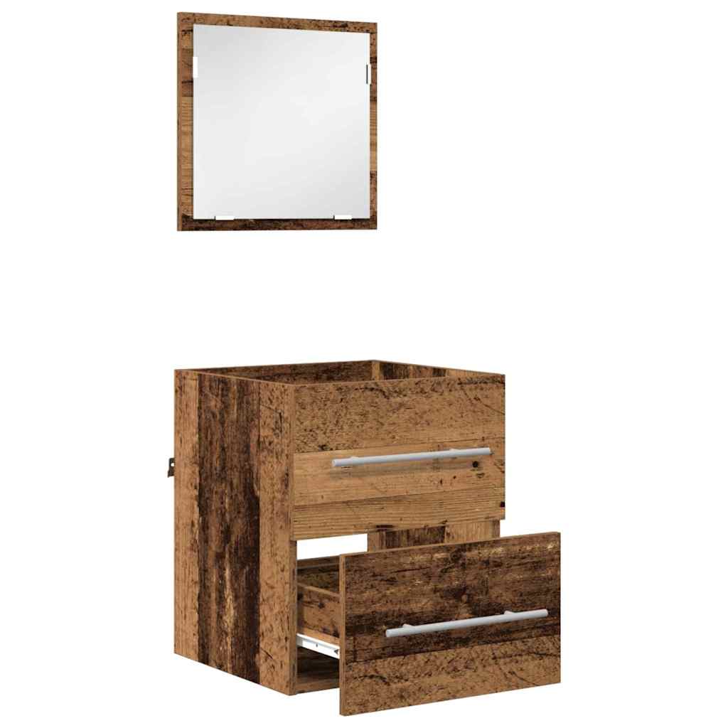 vidaXL Bathroom Furniture Set with Drawer Brown 41 x 38.5 x 48 cm
