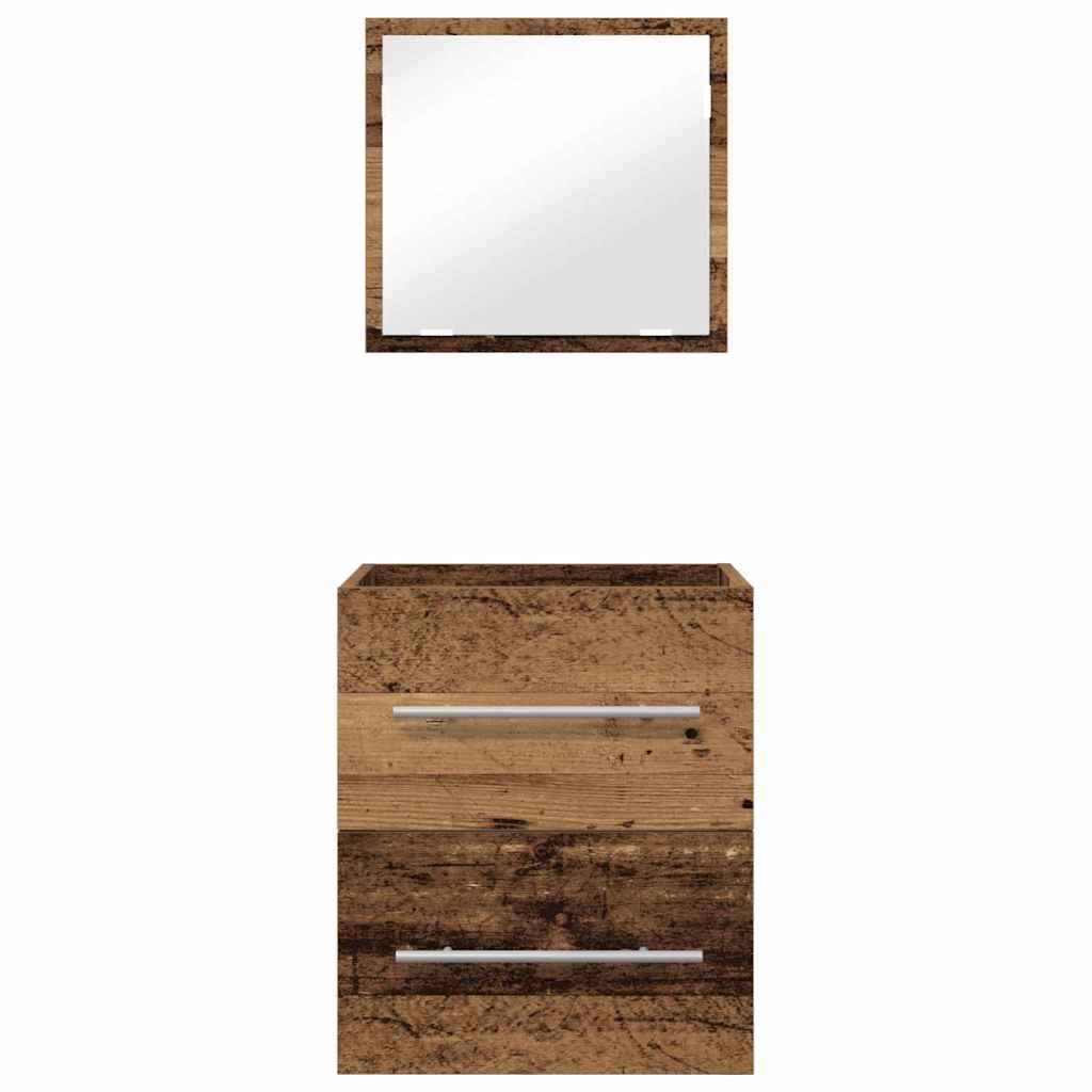 vidaXL Bathroom Furniture Set with Drawer Brown 41 x 38.5 x 48 cm