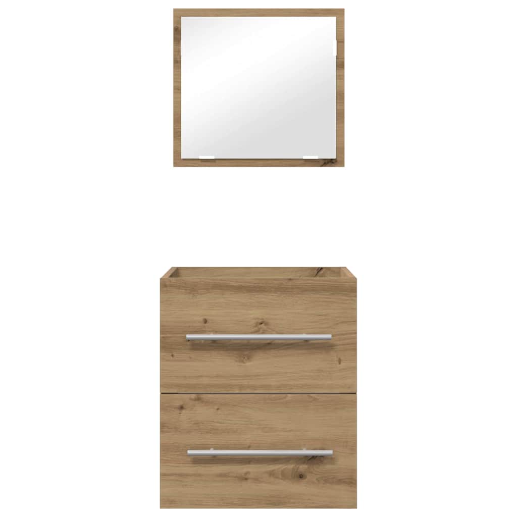 vidaXL Bathroom Furniture Set with Drawer Brown 41 x 38.5 x 48 cm
