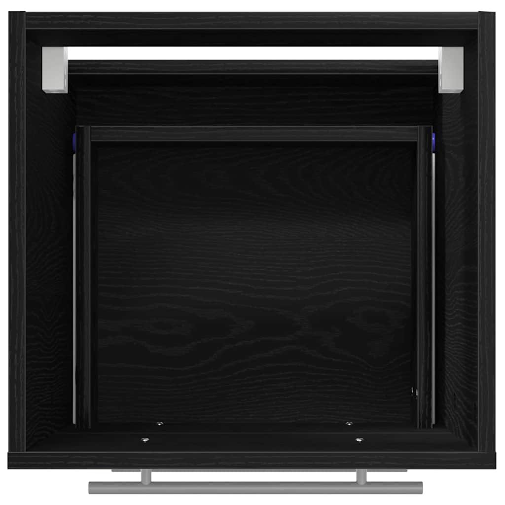 vidaXL Bathroom Furniture Set with Drawer Black 41 x 38.5 x 48 cm