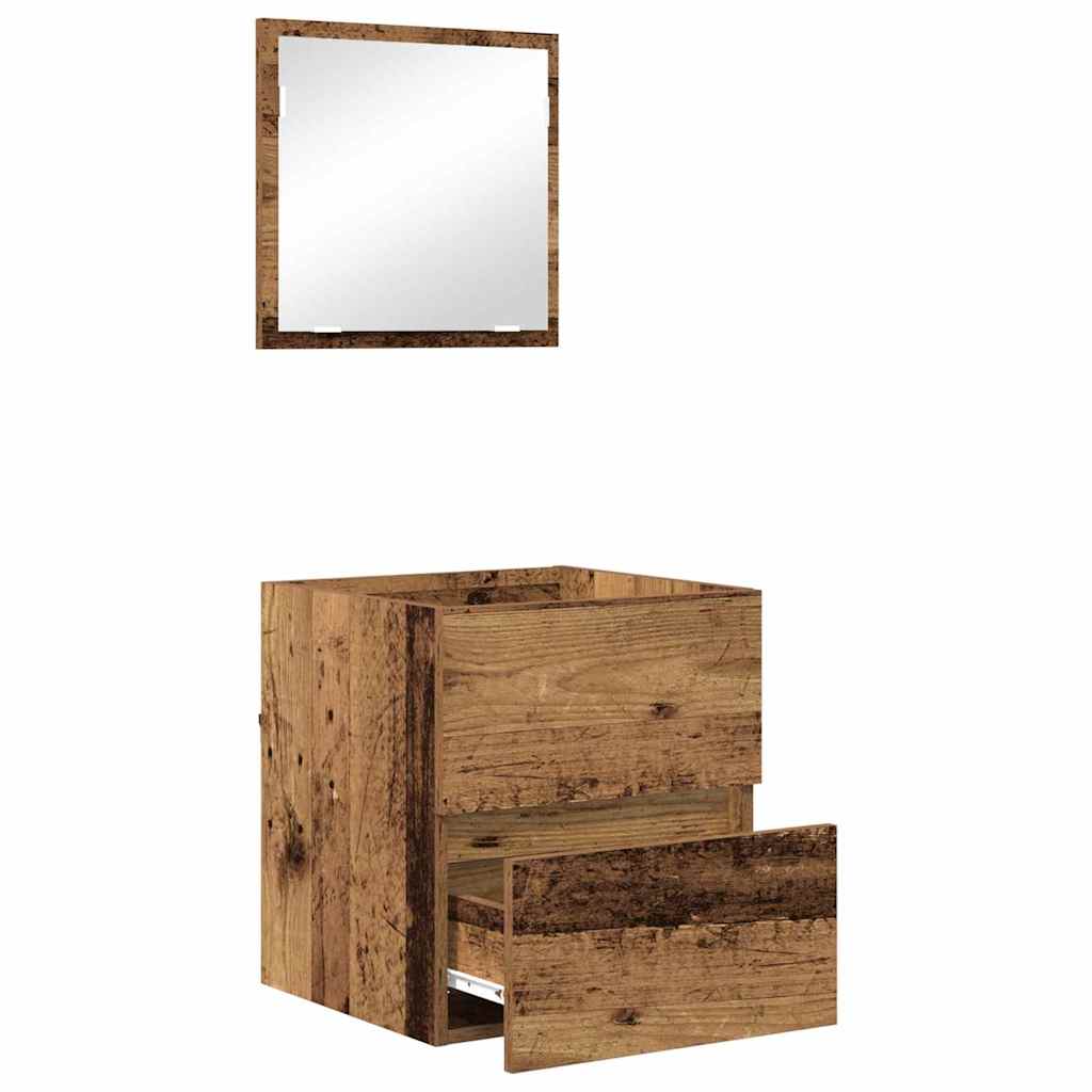 vidaXL Bathroom Cabinet Old Wood 41 x 38.5 x 45 cm Engineered Wood