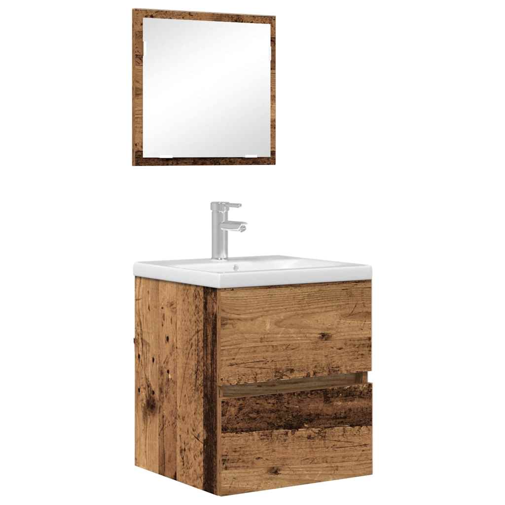 vidaXL Bathroom Cabinet Old Wood 41 x 38.5 x 45 cm Engineered Wood