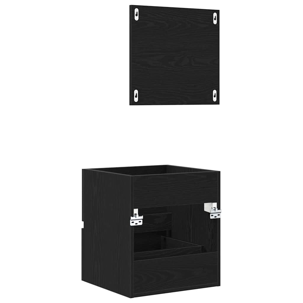 vidaXL Bathroom Cabinet Black Oak 41 x 38.5 x 45 cm Engineered Wood