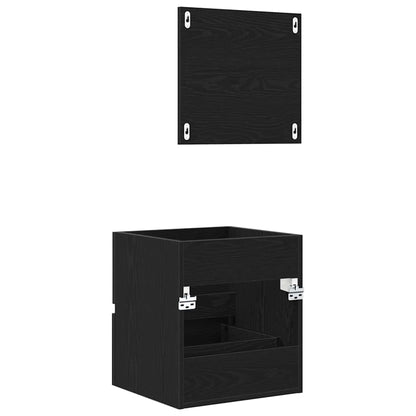 vidaXL Bathroom Cabinet Black Oak 41 x 38.5 x 45 cm Engineered Wood