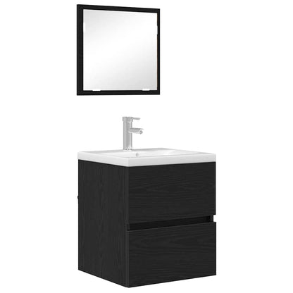 vidaXL Bathroom Cabinet Black Oak 41 x 38.5 x 45 cm Engineered Wood