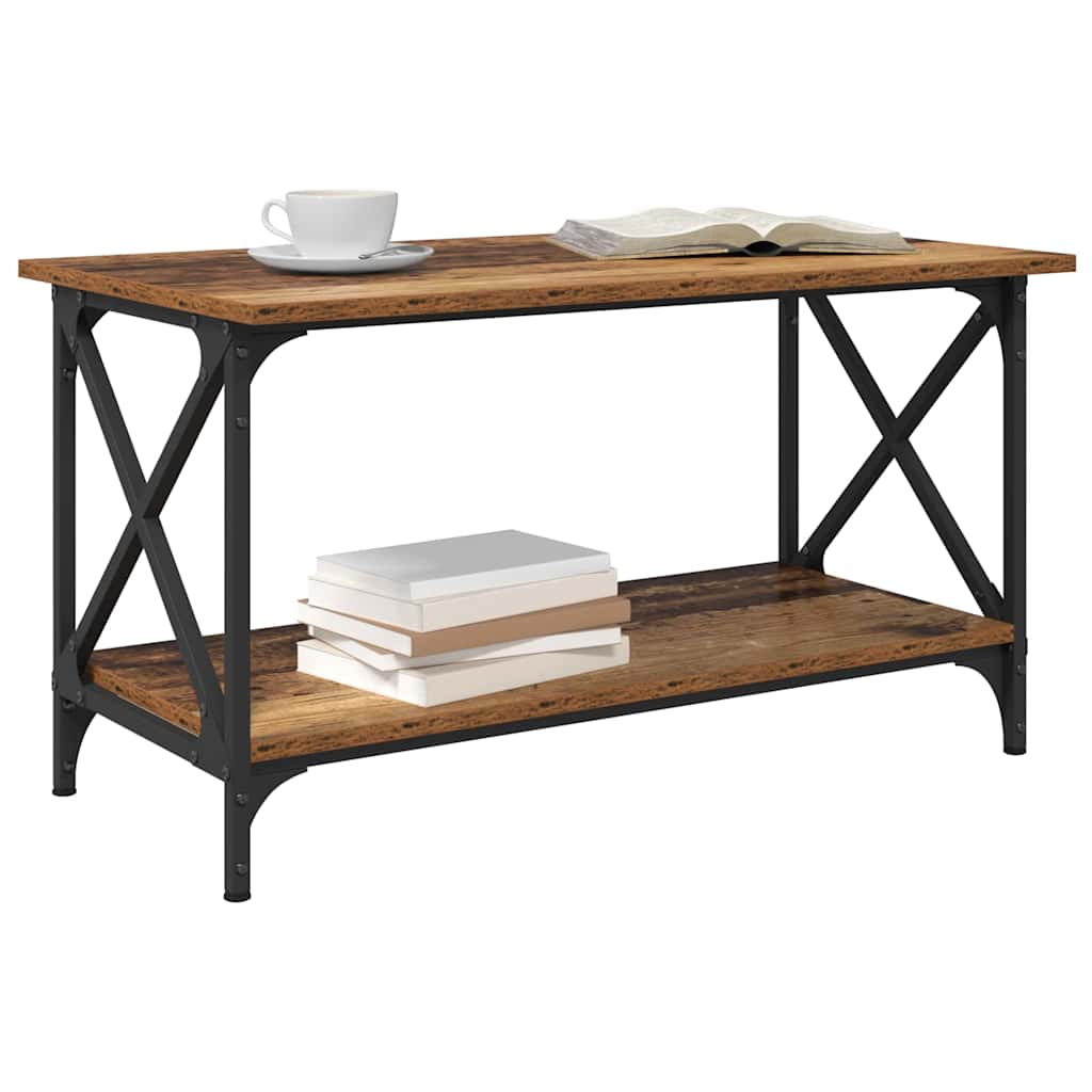 vidaXL Coffee Table Old wood 80 x 45 x 45.5 cm Engineered wood