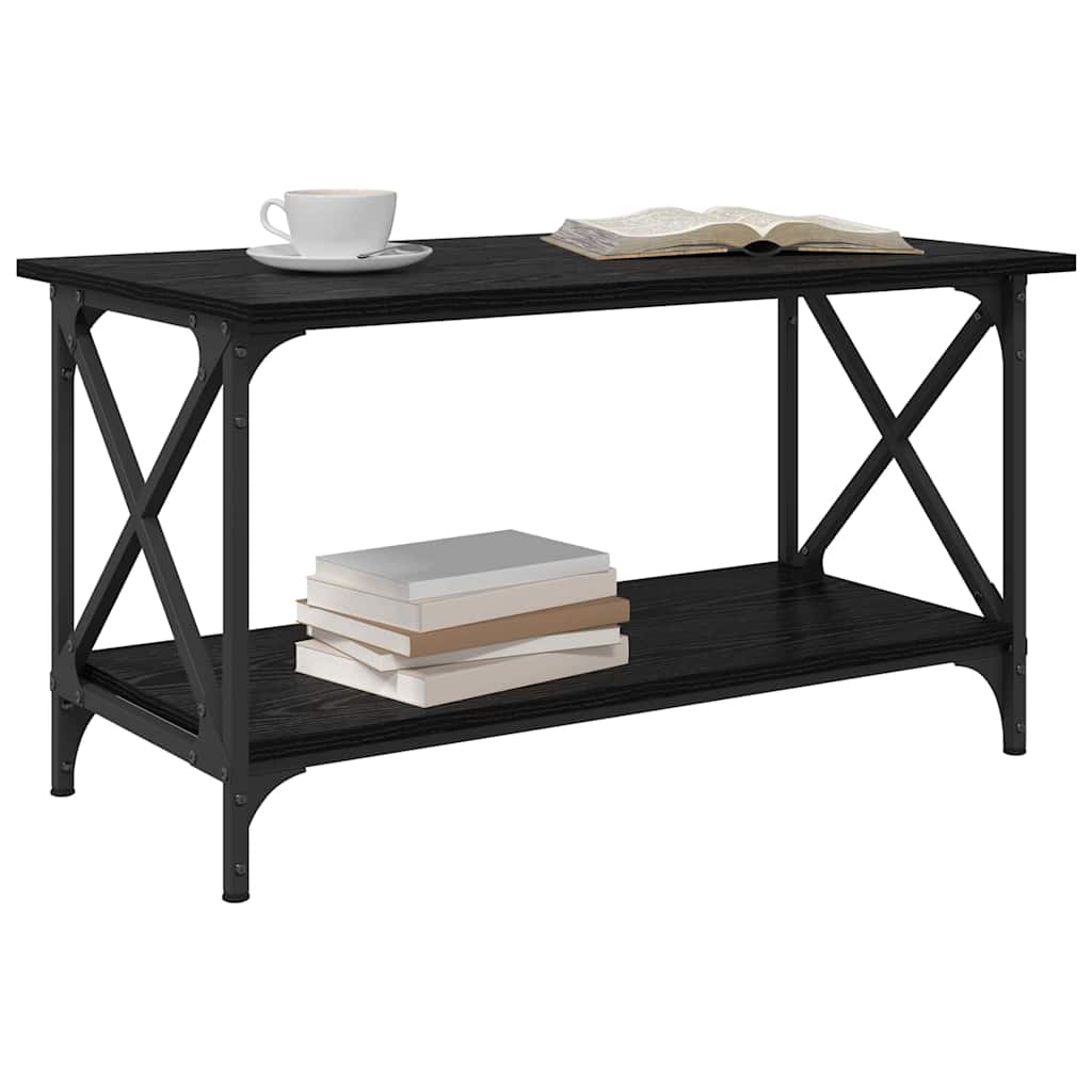 vidaXL Coffee Table Black oak 80 x 45 x 45.5 cm Engineered wood
