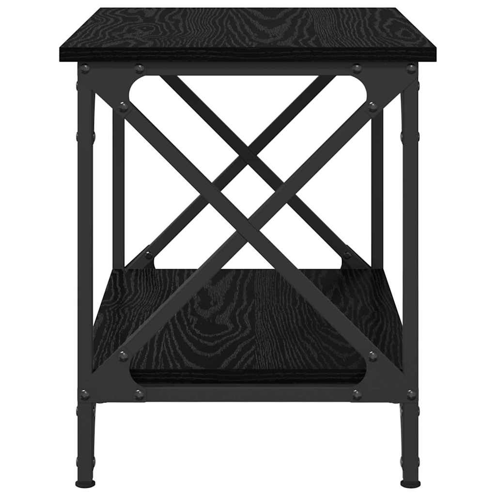 vidaXL Side Table Black Oak 55 x 38 x 45 cm Engineered Wood