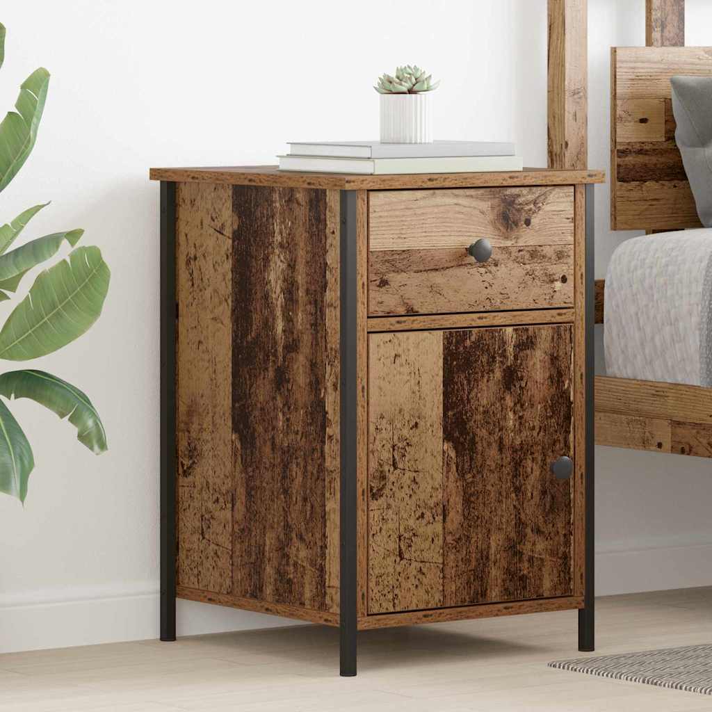 vidaXL Bedside Cabinet Old Wood 40 x 42 x 60 cm Engineered Wood