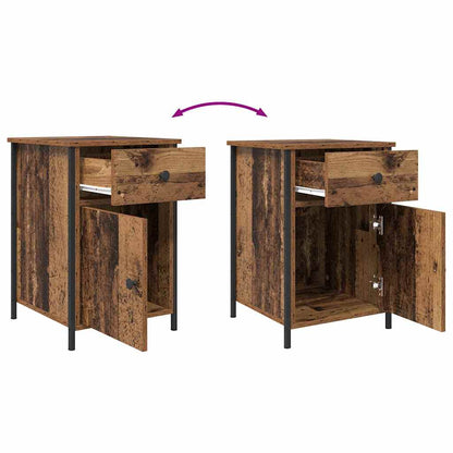 vidaXL Bedside Cabinet Old Wood 40 x 42 x 60 cm Engineered Wood