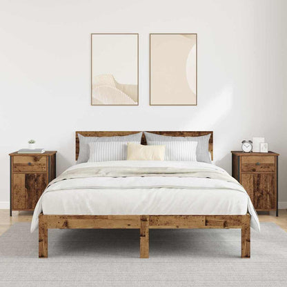 vidaXL Bedside Cabinet 2 pcs Old Wood 40 x 42 x 60 cm Engineered Wood